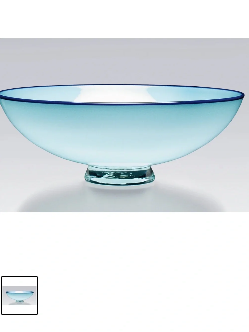 ❤️ Pale Blue Bowl with Blue Lip- Designed by Nicholas Kekic